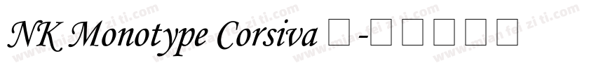 NK Monotype Corsiva 语字体转换